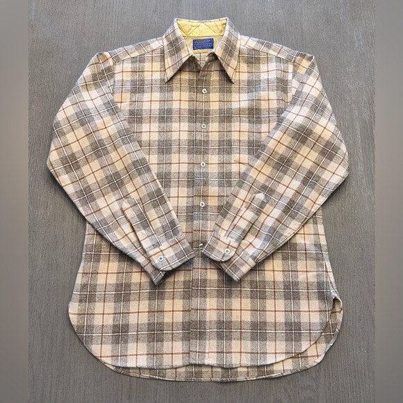 Pendleton Other - Vintage Pendleton Wool Plaid Button-Up Shirt - Size L